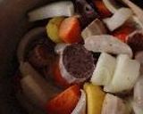 3種類のカラフルポテトで「チーズクリームシチュー」作り方4写真