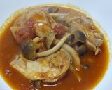 鶏モモ肉のきざみにんにくトマト煮込み♪作り方3写真