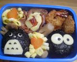 *トトロとまっくろくろすけ*キャラ弁*作り方10写真