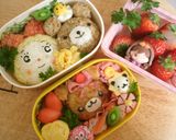 リボンくまちゃんメイン弁当♪　※キャラ弁作り方3写真