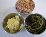 姫皮（たけのこ）、わらびのお味噌汁 ♪作り方1写真