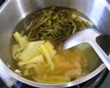姫皮（たけのこ）、わらびのお味噌汁 ♪作り方4写真