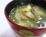 姫皮（たけのこ）、わらびのお味噌汁 ♪作り方5写真