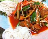 韓国料理　ツブ貝の和え物（ソーメン添え）作り方4写真