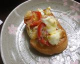 プチトマトとクリームチーズ　バゲットのせ作り方7写真