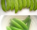 簡単！スナップえんどうの生ハム巻き作り方1写真