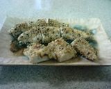 チーズ&梅in ゴマがけ鶏肉ささみ作り方4写真