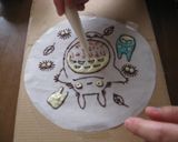キャラケーキ☆トトロのでかチョコプレート作り方3写真