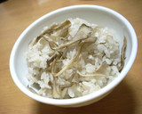 炊飯器で簡単　干し舞茸のおこわ作り方5写真