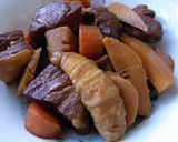 たけのこと豚バラ肉の煮込み作り方5写真