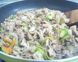 □■豚肉とアスパラとまいたけの炒め物■□作り方7写真