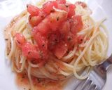 フルーツトマトとバジルの冷製パスタ作り方4写真
