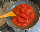 蟹のトマトクリームパスタ🦀作り方2写真