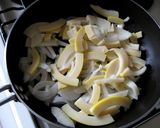 たけのこと新たまねぎのしそ和風パスタ作り方3写真