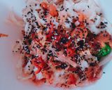 ＊ズッキーニとサラダチキンの梅ごま和え＊作り方4写真