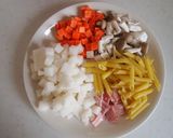 冷蔵庫の残り物deトマトジュース煮込み作り方1写真