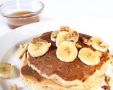 全粒紛でバナナと胡桃のフワフワパンケーキ作り方9写真