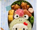 カエル帽子のキティちゃん♪キャラ弁作り方4写真