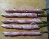 アスパラベーコンの焼き春巻き　カレー味作り方2写真