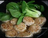 タケノコと豆腐つくねの煮込みハンバーグ作り方4写真