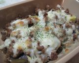ごろごろさつま芋と甘辛そぼろのグラタン作り方4写真