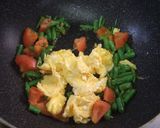 簡単★いんげん＆トマト＆玉子の中華炒め作り方5写真