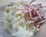 玉ねぎとチキンの酢の物（２杯酢）作り方1写真
