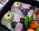 キャラ弁☆ラブリ～ハート　こいのぼり作り方5写真