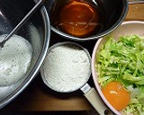 モダン焼き(豚肉と焼きそばのお好み焼き)作り方3写真