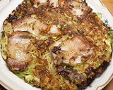 モダン焼き(豚肉と焼きそばのお好み焼き)作り方9写真