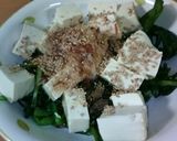 簡単★茹でない!!小松菜と豆腐のお浸し作り方4写真
