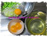 枝豆入りモチモチ蒸しエビ団子作り方2写真