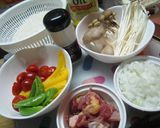 タジン鍋できのこパエリア(サフランなし)作り方1写真