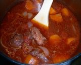 圧力鍋で牛スジ肉の赤ワイン＆トマト煮込み作り方5写真