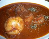圧力鍋で牛スジ肉の赤ワイン＆トマト煮込み作り方10写真