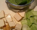 チンゲン菜と厚揚げの炒め物作り方1写真