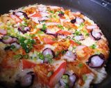 ホットプレートで簡単♪海鮮キムチご飯ピザ作り方7写真