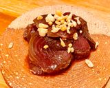 カツオの赤ワインと焼肉タレ漬け作り方1写真