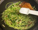 豆苗一袋🌱激安おいしい空芯菜風炒め作り方5写真