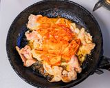 豚キムチ焼きそば & そば飯作り方5写真