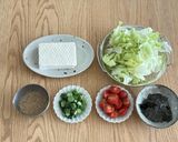 水切りいらず！豆腐のチョレギサラダ作り方1写真