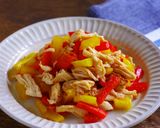 レンジでパプリカとささみの旨辛めんつゆ豆板醤和え作り方8写真