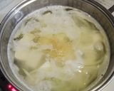 姜葱醤を使った豆腐と玉子のスープ作り方3写真