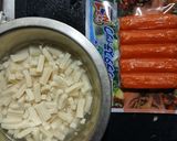 カニカマ高野豆腐玉葱マヨネーズ和えサラダ作り方1写真