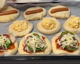 HBで生地作り ピザ＆卵＆ウインナーパン作り方18写真