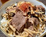 きのこのしぐれ煮アレンジ牛丼作り方4写真