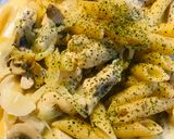ミルク＆チーズの鶏肉クリームソースパスタ作り方4写真