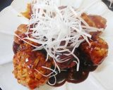 肉だんごのみそだれケチャップあんかけ作り方7写真
