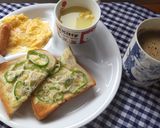 しらす＆ピーマンのトースト♪作り方3写真