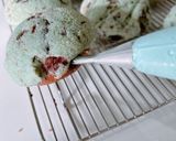 絶品✨可愛い🩵チョコミントメロンパン作り方19写真
